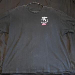 Neff Black T-Shirt with White Smiley Logo